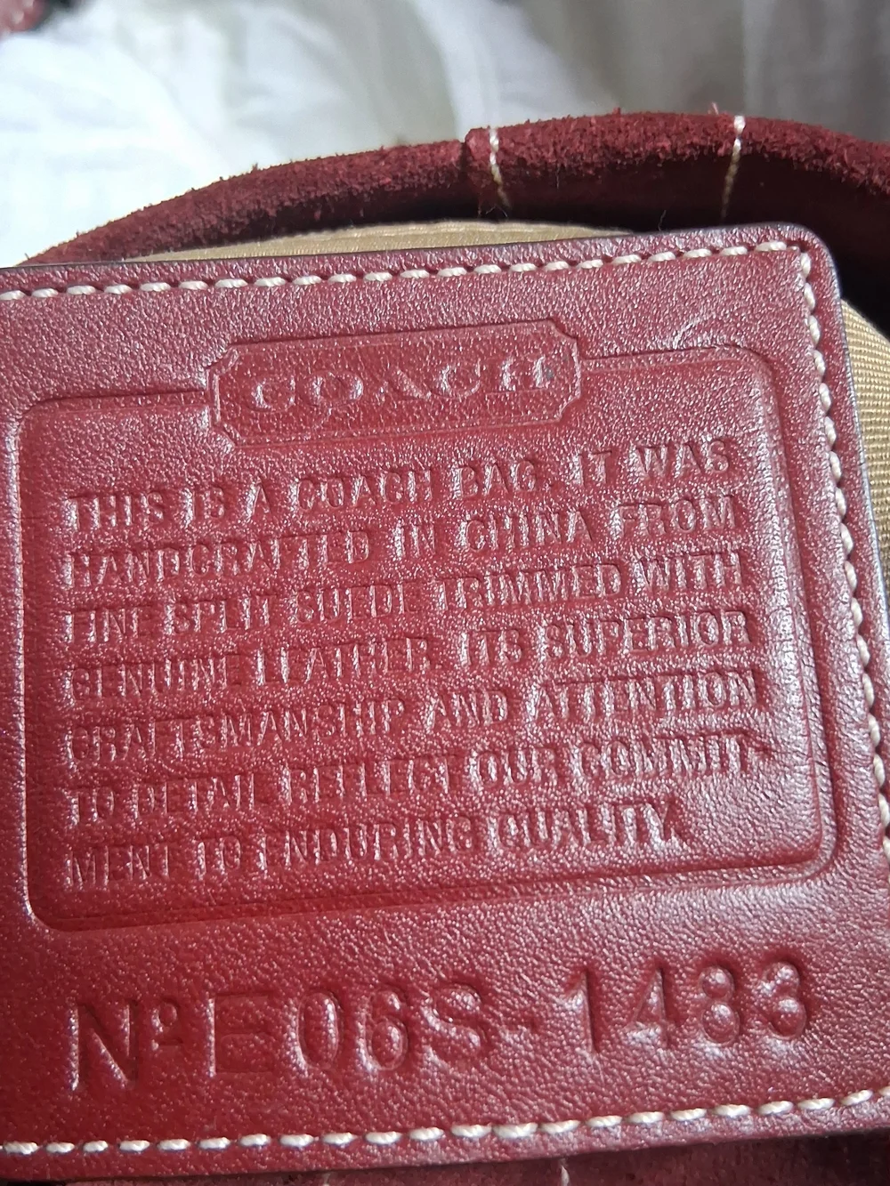 Coach chestnut suede